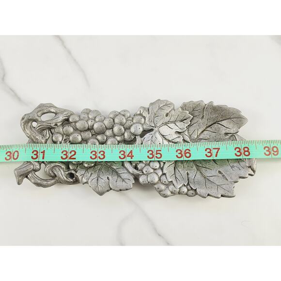 Arthur Court Grape Spoon Rest 8 1/2" 3D Vines Grapes 1993 Dinnerware Aluminum - Picture 14 of 15